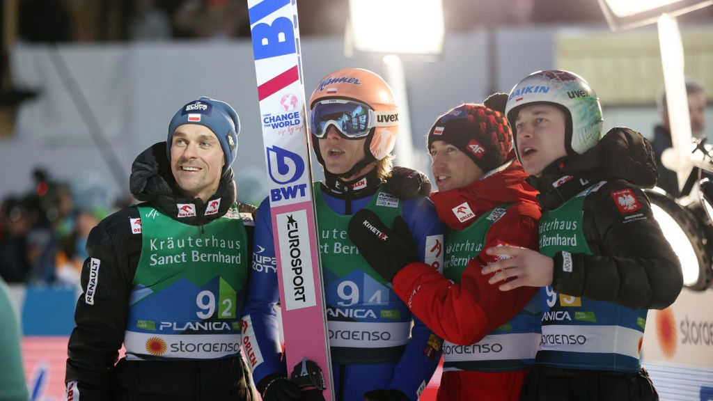 Getty Images / Maja Hitij / Piotr Żyła, Dawid Kubacki, Kamil Stoch, Aleksander Zniszczoł