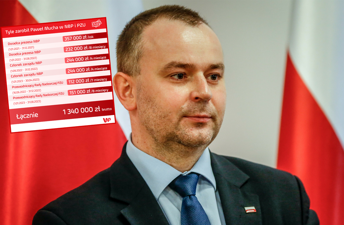 Paweł Mucha od początku pracy w NBP i PZU zarobił ponad 1,3 mln zł