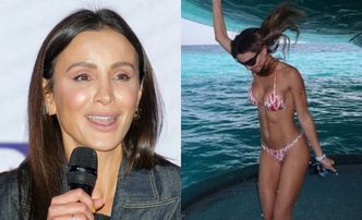 Muśnięta arabskim słońcem Sara Boruc eksponuje MUSKULARNĄ sylwetkę w skąpym bikini. Rakieta? (FOTO)