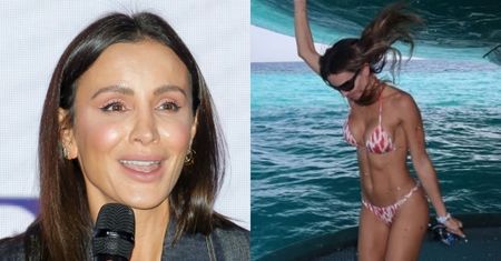 Muśnięta arabskim słońcem Sara Boruc eksponuje MUSKULARNĄ sylwetkę w skąpym bikini. Rakieta? (FOTO)