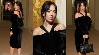 Georgina Rodriguez zachwyciła w Rzymie. Czarna aksamitna suknia za 21 TYSIĘCY ZŁOTYCH zrobiła furorę (ZDJĘCIA)