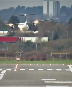 Chwile grozy na lotnisku. Silny wiatr miotał samolotami