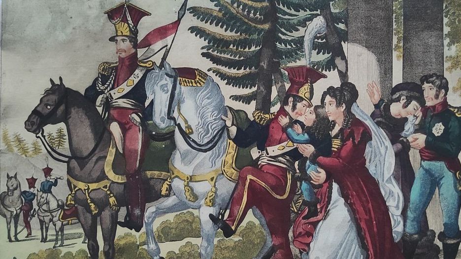 Książę Józef Poniatowski z rodziną