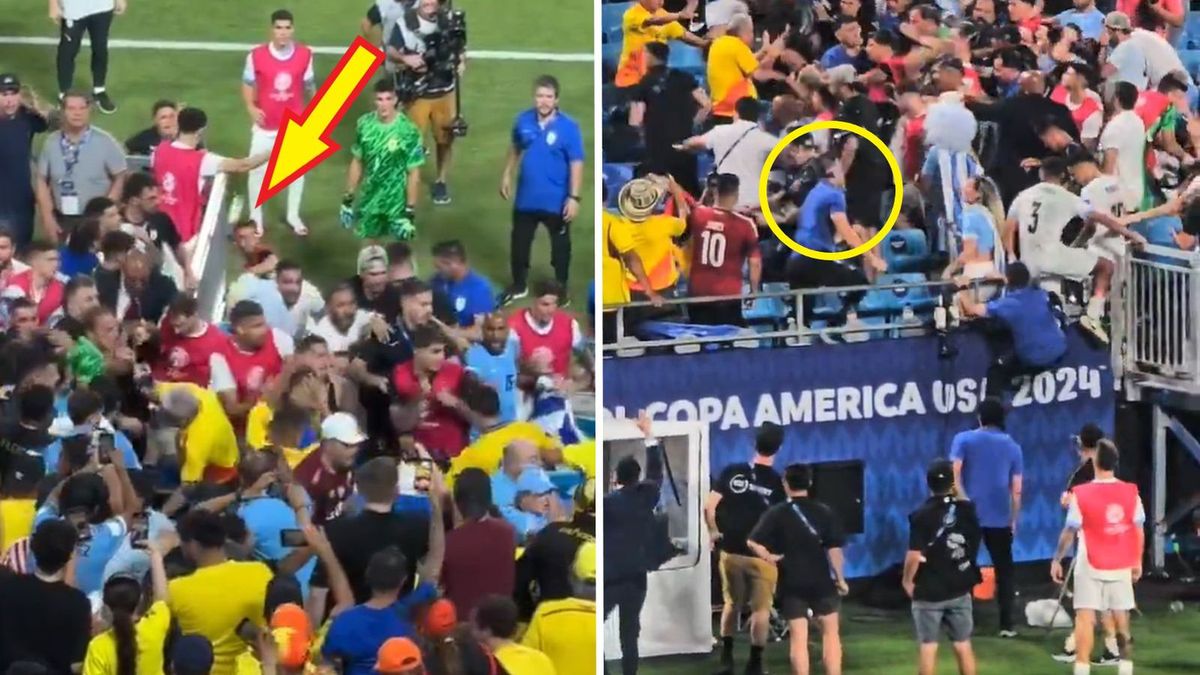  / Rodrigo Bentancur trafia butelką w członka urugwajskiego sztabu