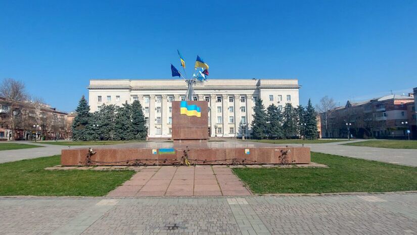 Plac Wolności w Chersoniu/fot. Marcin Ogdowski