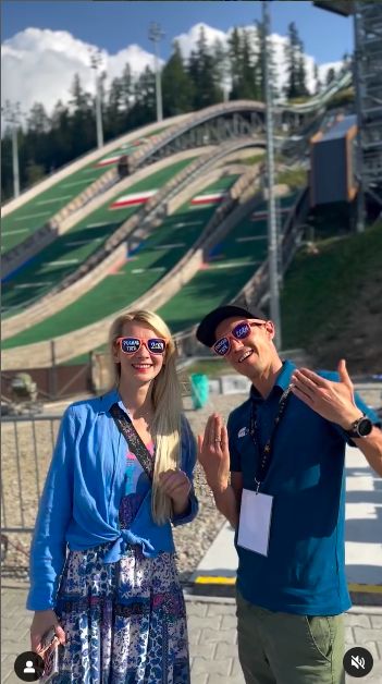 Kamil Stoch z żoną