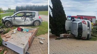 Miszewko Strzałkowskie: Pojazd zatrzymał się na ogrodzeniu