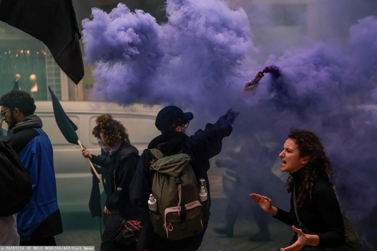 Zamieszki w Lizbonie. Ludzie próbowali wtargnąć do parlamentu