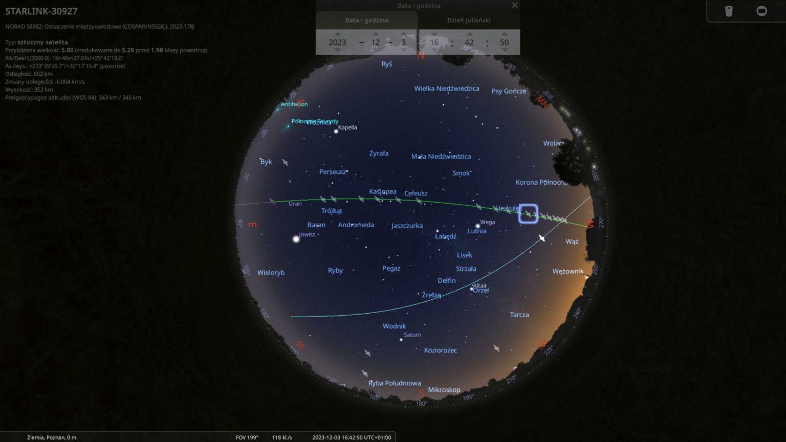 Przelot ISS 3 grudnia nad Polską