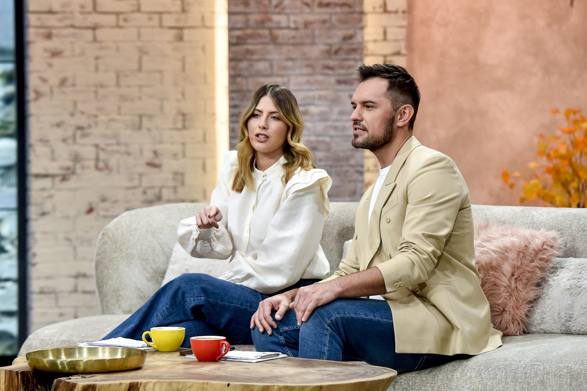 Aleksandra Grysz i Tomasz Tylicki na planie "Pytania na Śniadanie"