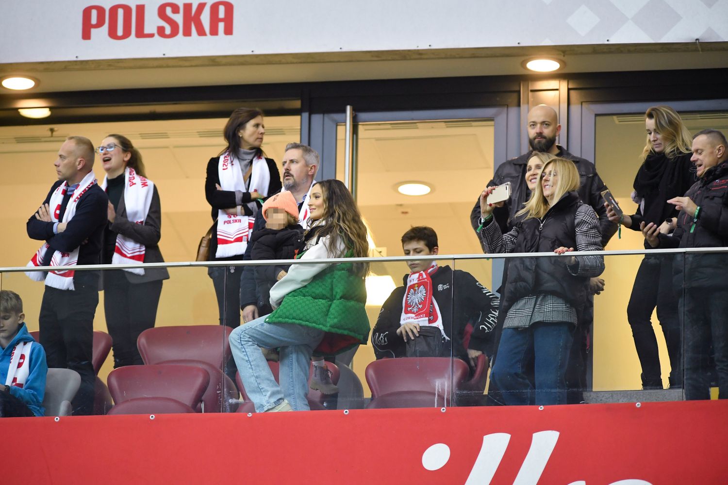 Marina i Liam na meczu Polska-Węgry