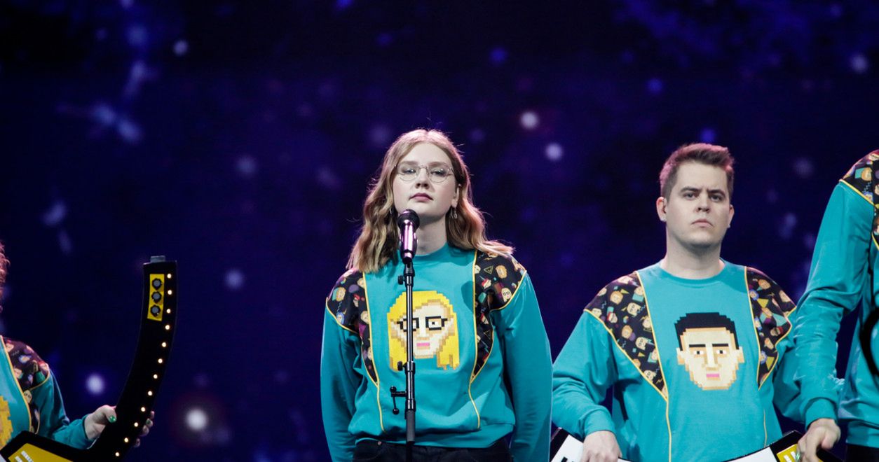 Eurowizja 2021 - półfinały, Islandia, zespół Daði & Gagnamagnið, fot. EBU / THOMAS HANSES