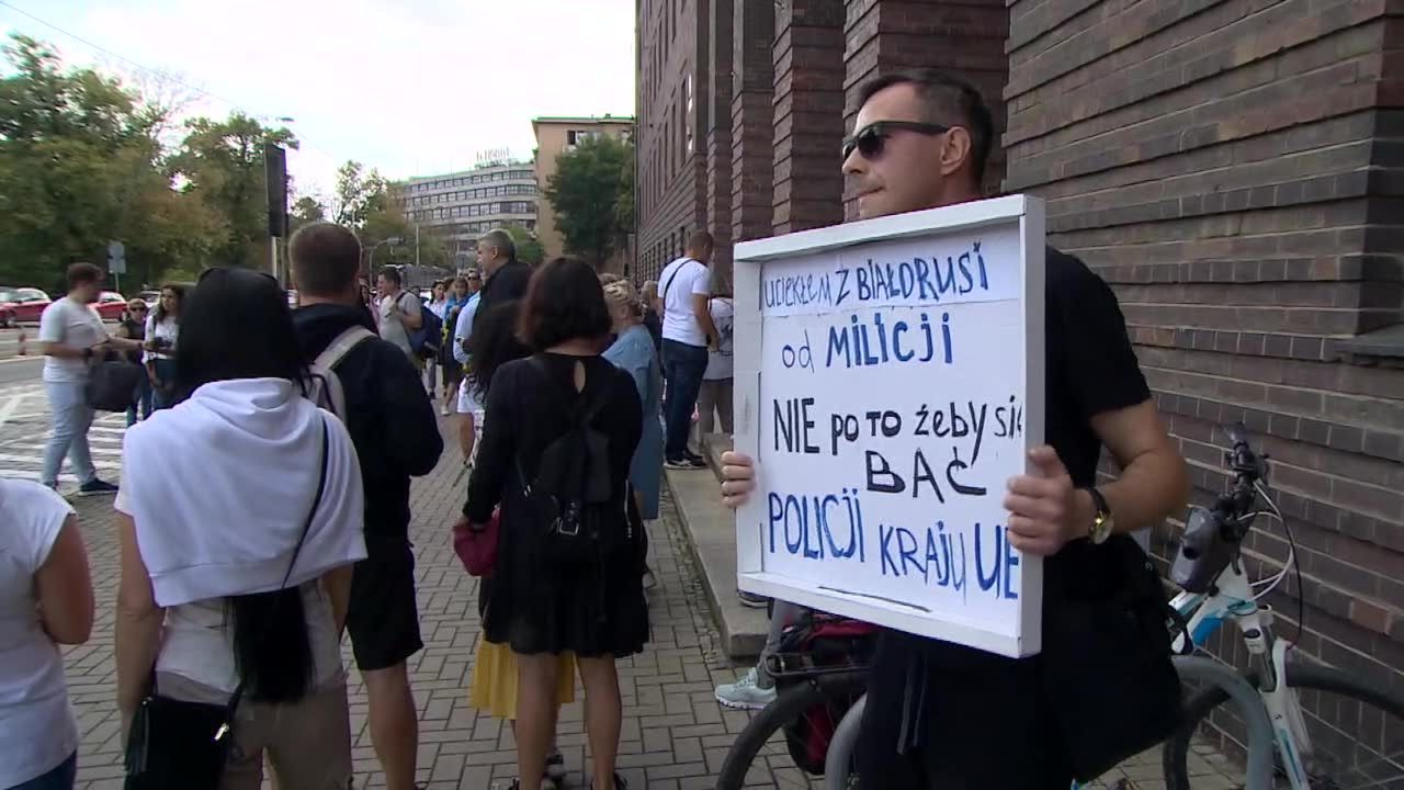 Protest przeciw brutalności policji we Wrocławiu.