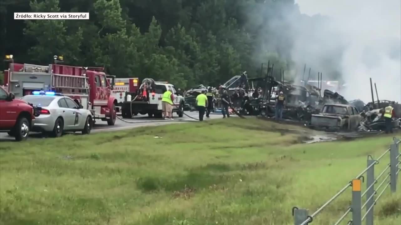 Tragedia na drodze międzystanowej w Alabamie. W karambolu zginęło dziesięć osób, w tym dziewięcioro dzieci