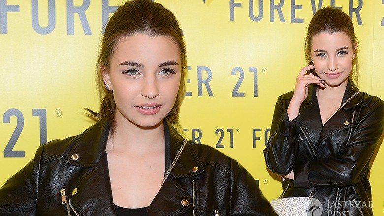 Stylizacja Julii Wieniawy na otwarciu sieciówki