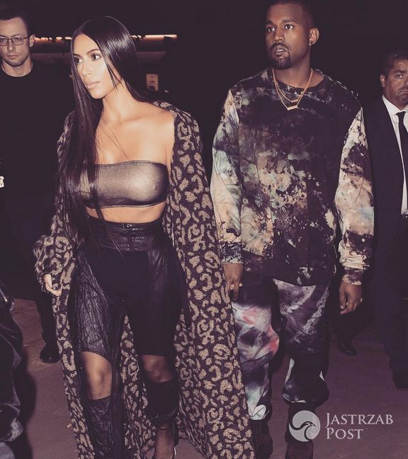 Kim Kardashian i Kanye West podczas Paryskiego Tygodnia Mody 2016