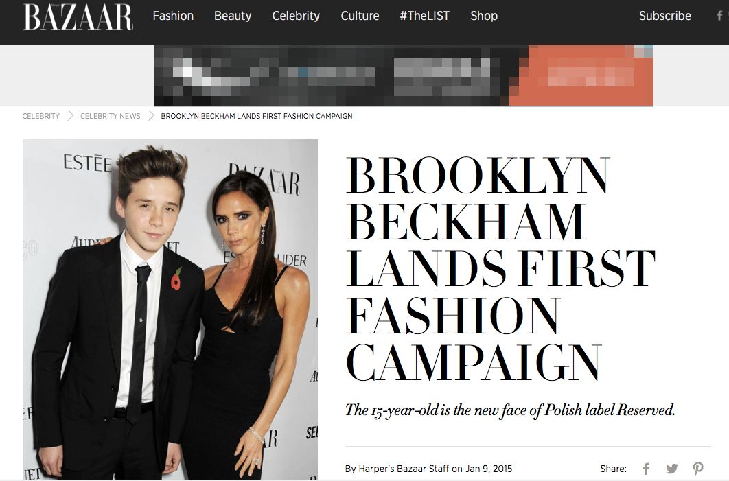 Harper's Bazaar o kampanii Reserved