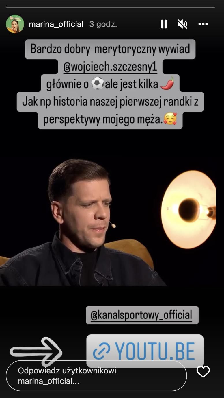 Wojciech Szczęsny o pierwszej randce z Mariną