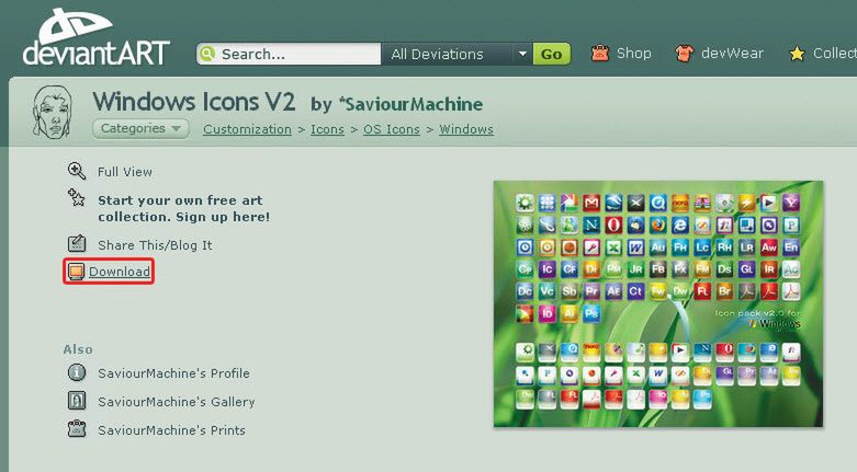 Ikony ponad standard