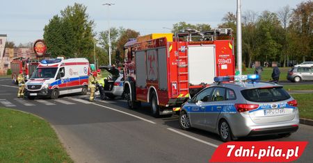 Wypadek na rondzie