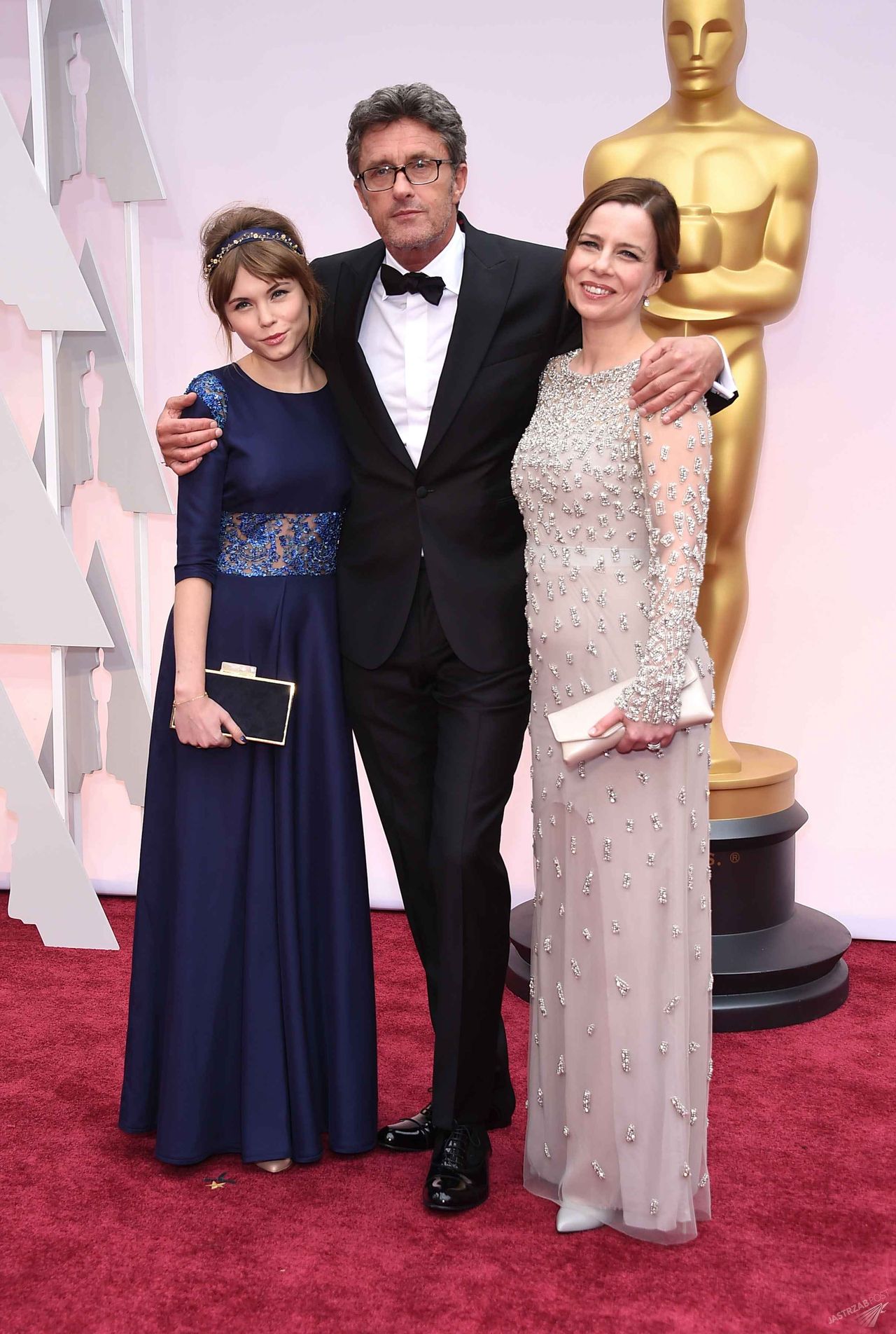 Agata Kulesza, Agata Trzebuchowska i Paweł Pawlikowski na ceremonii rozdania Oscarów, foto: ONS 87th Annual Academy Awards - Arrivals