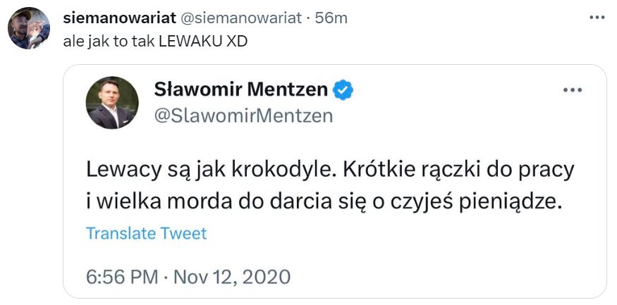 Użytkownicy śmieją się z apelu Mentzena 