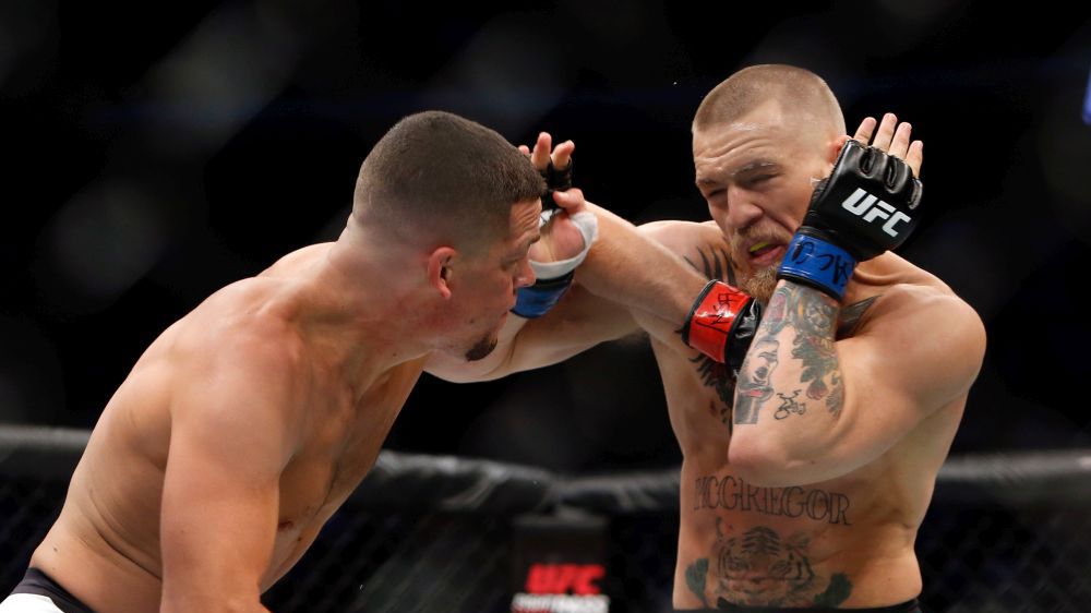 Zdjęcie okładkowe artykułu: Getty Images / Steve Marcus / Nate Diaz - Conor McGregor na gali UFC 202