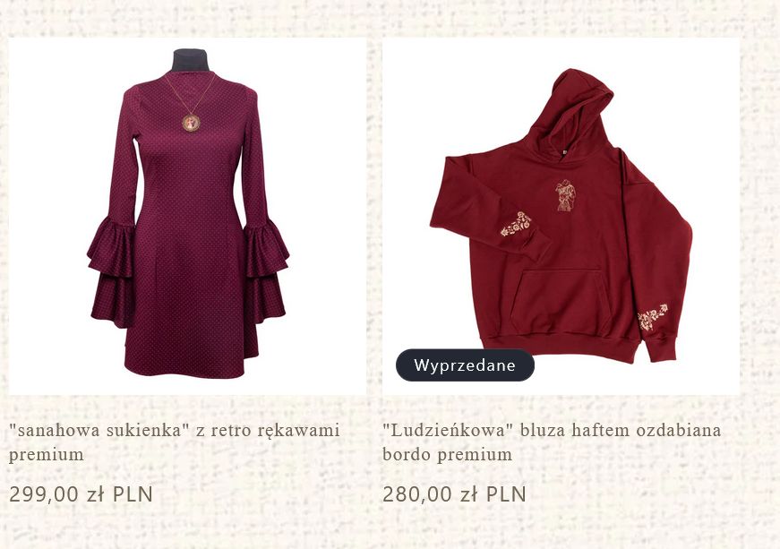 Wybrane produkty ze sklepu Sanah 