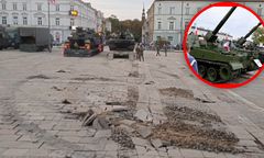 Rynek w Kielcach uszkodzony. Ale wojsko naprawiło, co zepsuło