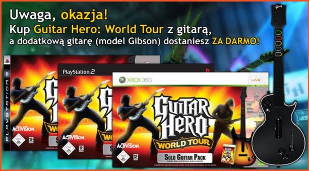 Kup Guitar Hero: World Tour z gitarą, dostań drugą za darmo