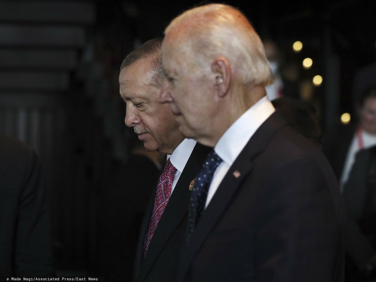Prezydent Turcji Recep Erdogan i prezydent Stanów Zjednoczonych Joe Biden
