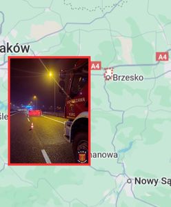 Tragiczna noc na A4 w Małopolsce. Wypadek w korytarzu życia