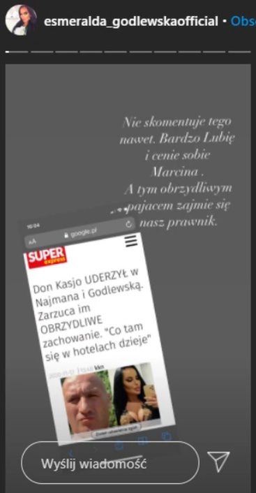 Oświadczenie Moniki Esmeraldy Godlewskiej