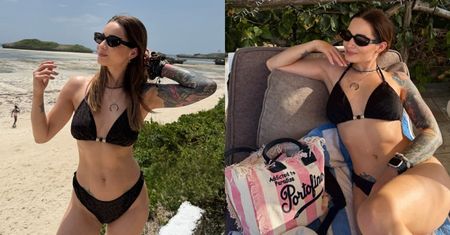 Świąteczna bikiniara Ewelina Lisowska wygina się na plaży w Kenii (ZDJĘCIA)