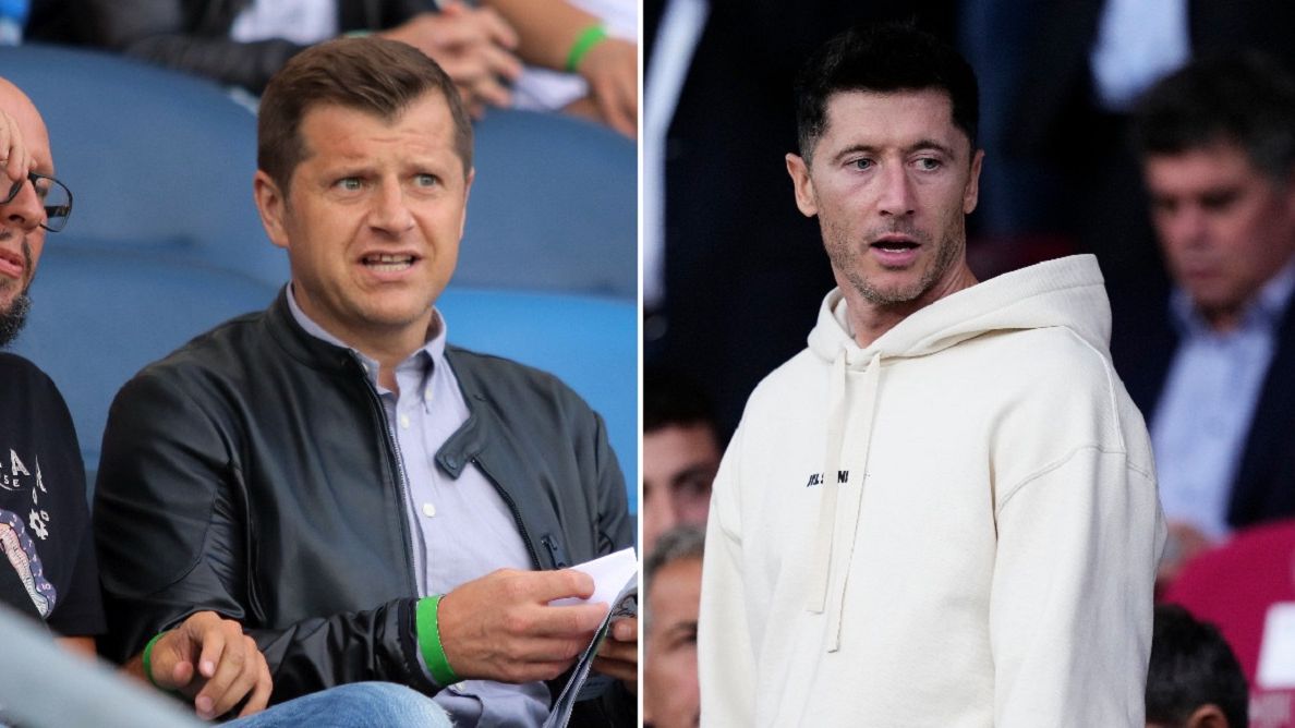 Na zdjęciu: Cezary Kucharski i Robert Lewandowski