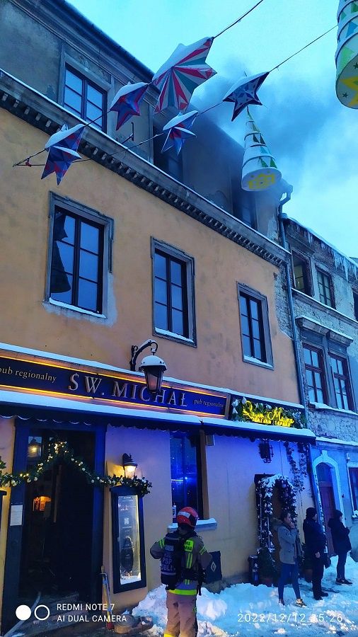 Pożar restauracji Św. Michał na Starym Mieście