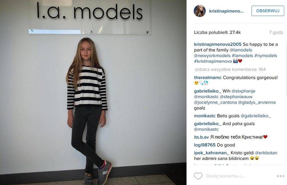Kritina Pimenova podpisała kontakt z dwiema agencjami modelek (fot. Instagram)