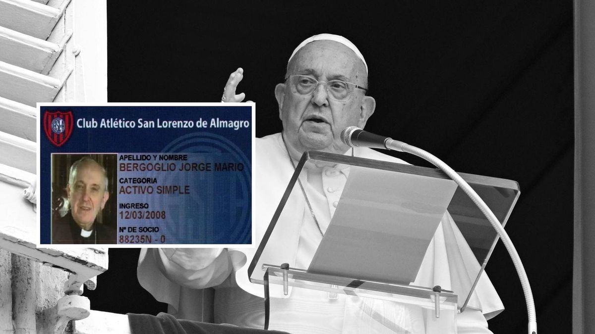 Getty Images / Vatican Media via Vatican Pool/Getty Images/X / Na dużym zdjęciu papież Franciszek, na małym jego legitymacja kibicowska