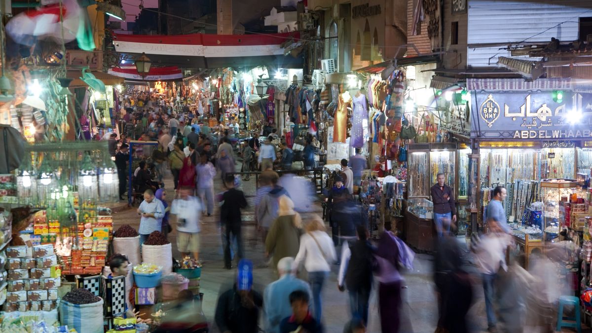 Bazar Khan Al-Khalili w Kairze