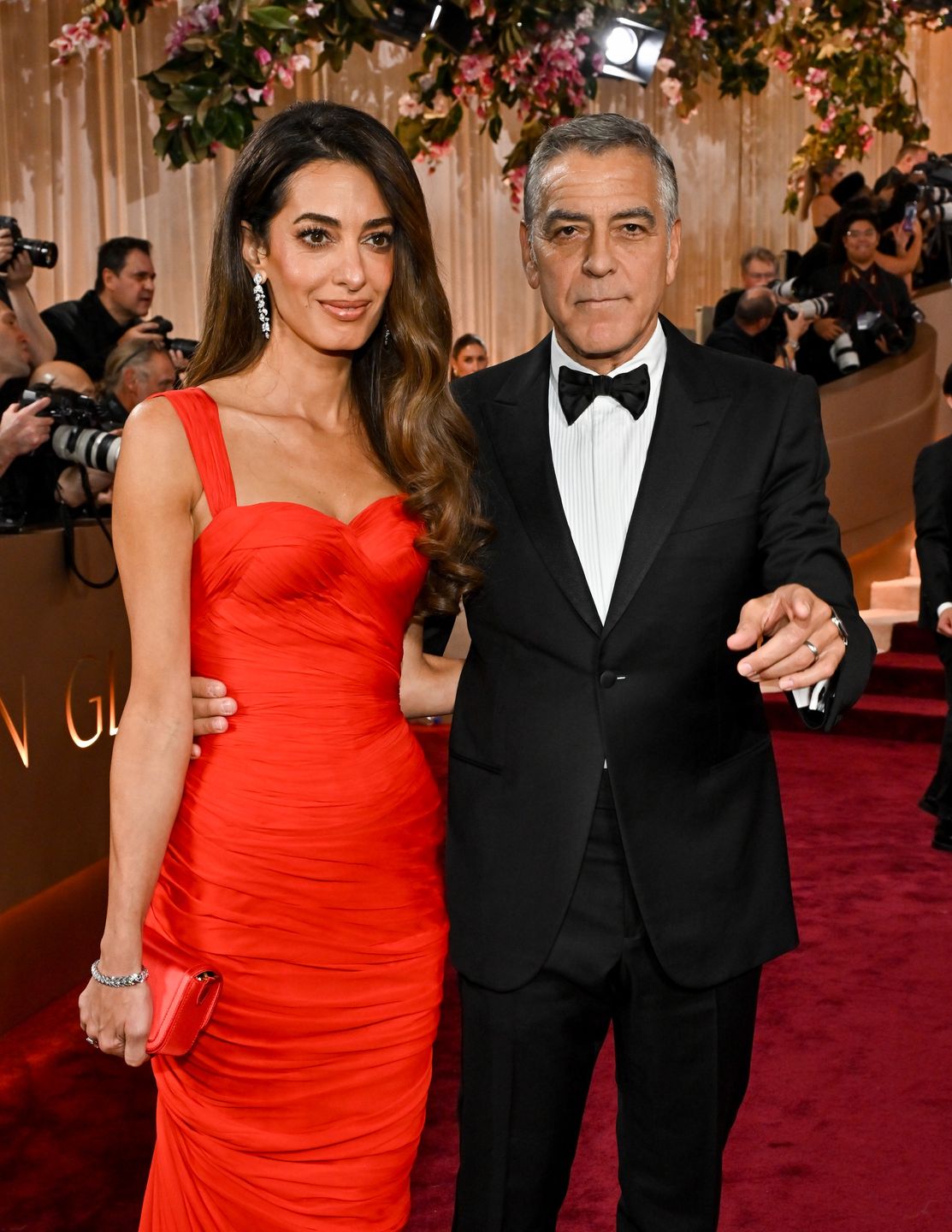 George Clooney i Amal Clooney na rozdaniu Złotych Globów