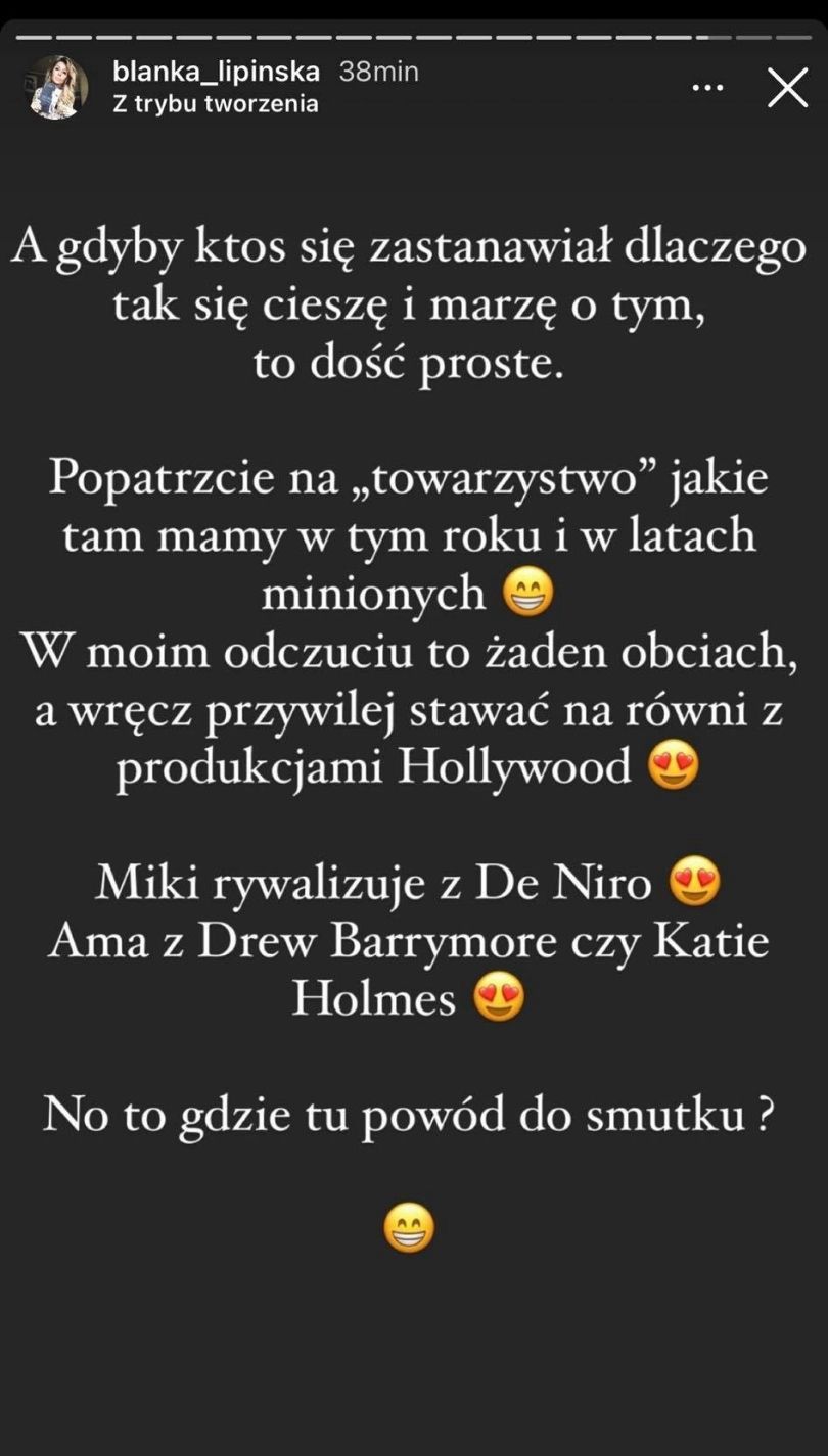 Blanka Lipińska cieszy się z 7 nominacji do Złotych Malin dla "365 dni"