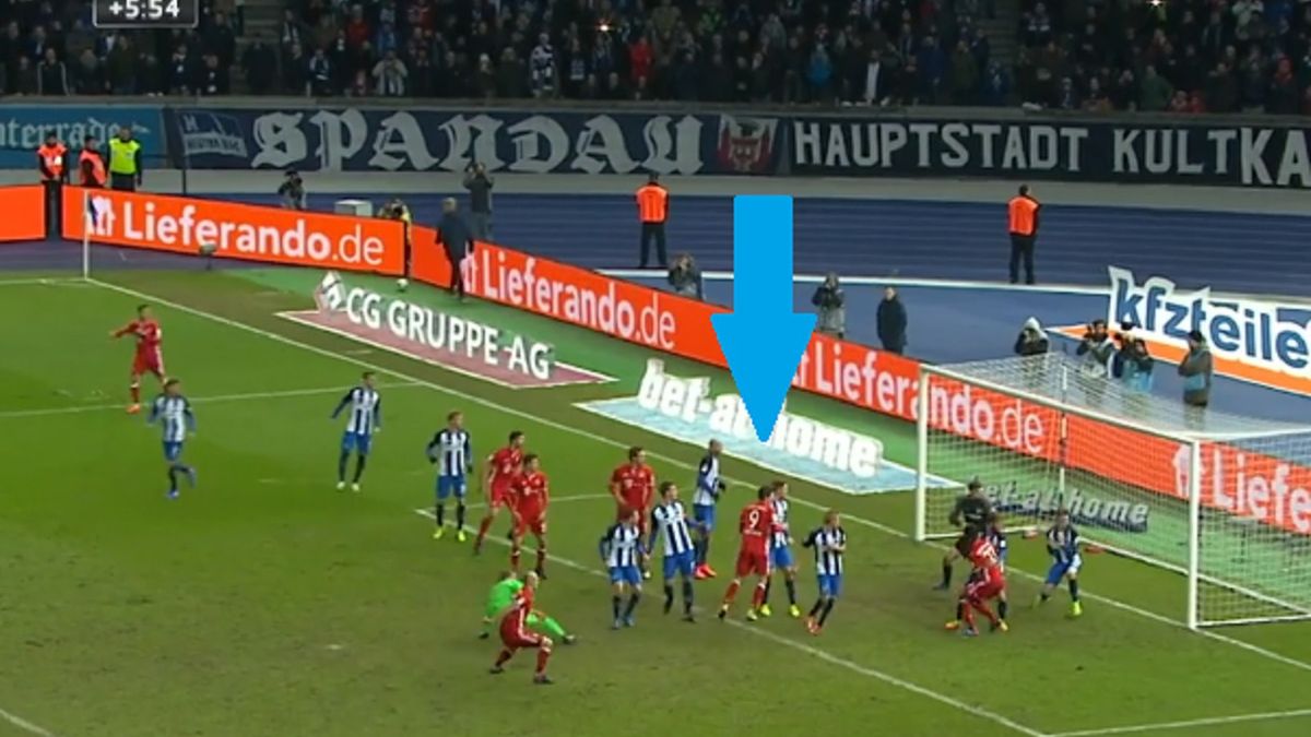 screen z meczu Hertha - Bayern