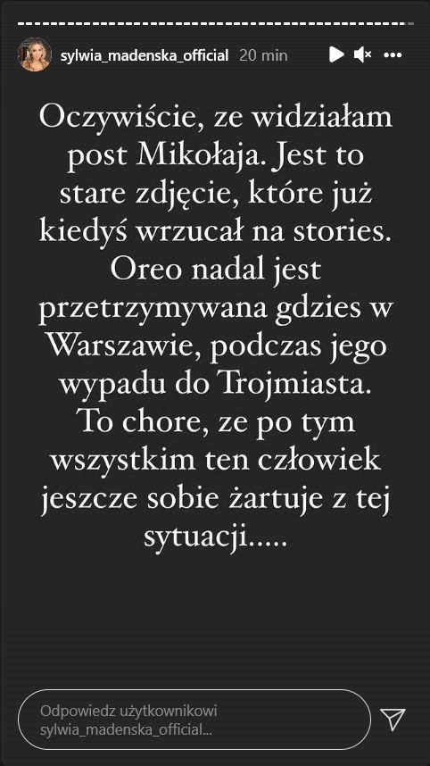 Mikołaj Jędruszczak dodał zdjęcie z psem Sylwii Madeńskiej