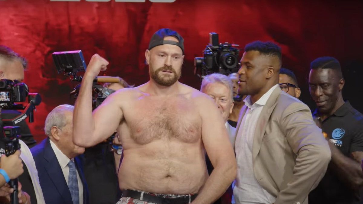 YouTube / Na zdjęciu: Tyson Fury i Francis Ngannou