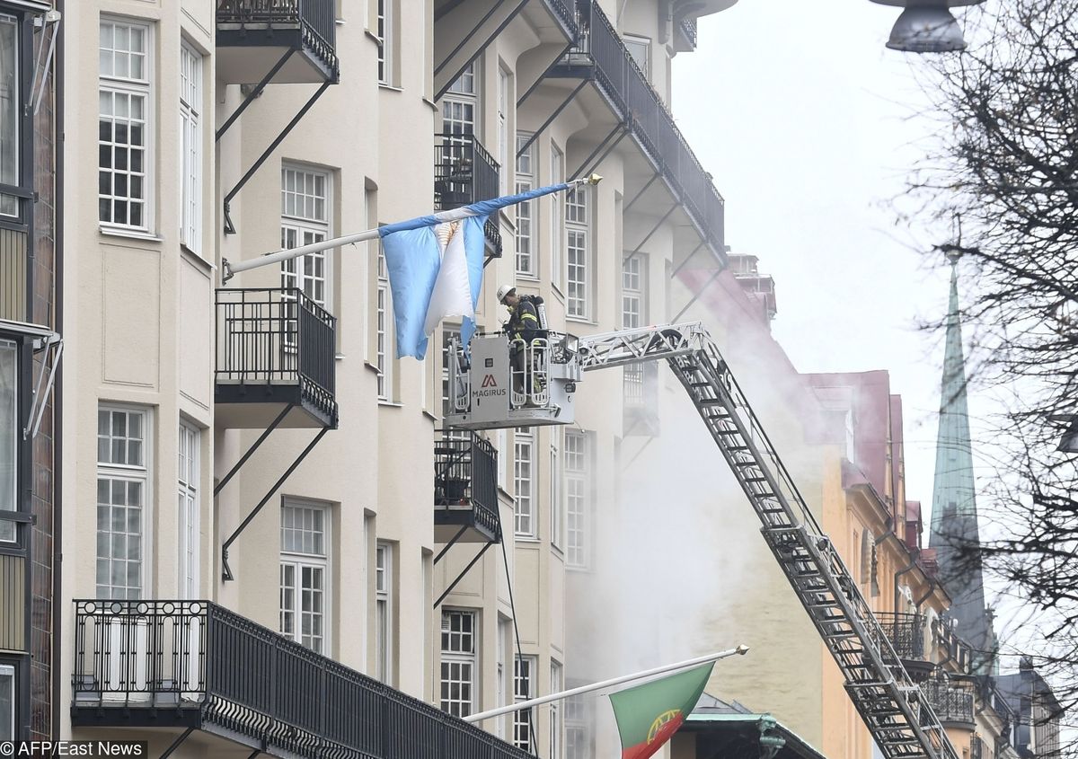 Sztokholm: potężny pożar w centrum miasta. Co najmniej 14 osób rannych