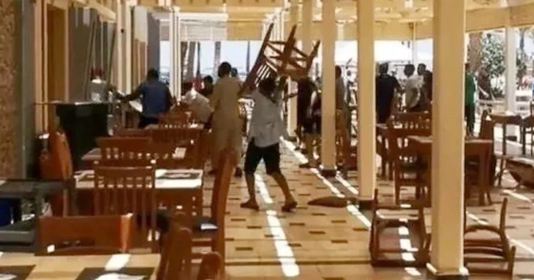 Uczestnicy awantury rzucali krzesłami w hotelowej restauracji