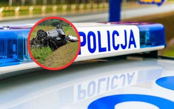 Kierowca i 4-latek wypadli z rozbitego mercedesa. Głos z policji