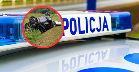 Kierowca i 4-latek wypadli z rozbitego mercedesa. Głos z policji