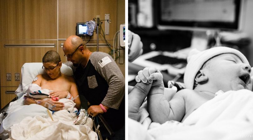 Mały Logan z rodzicami