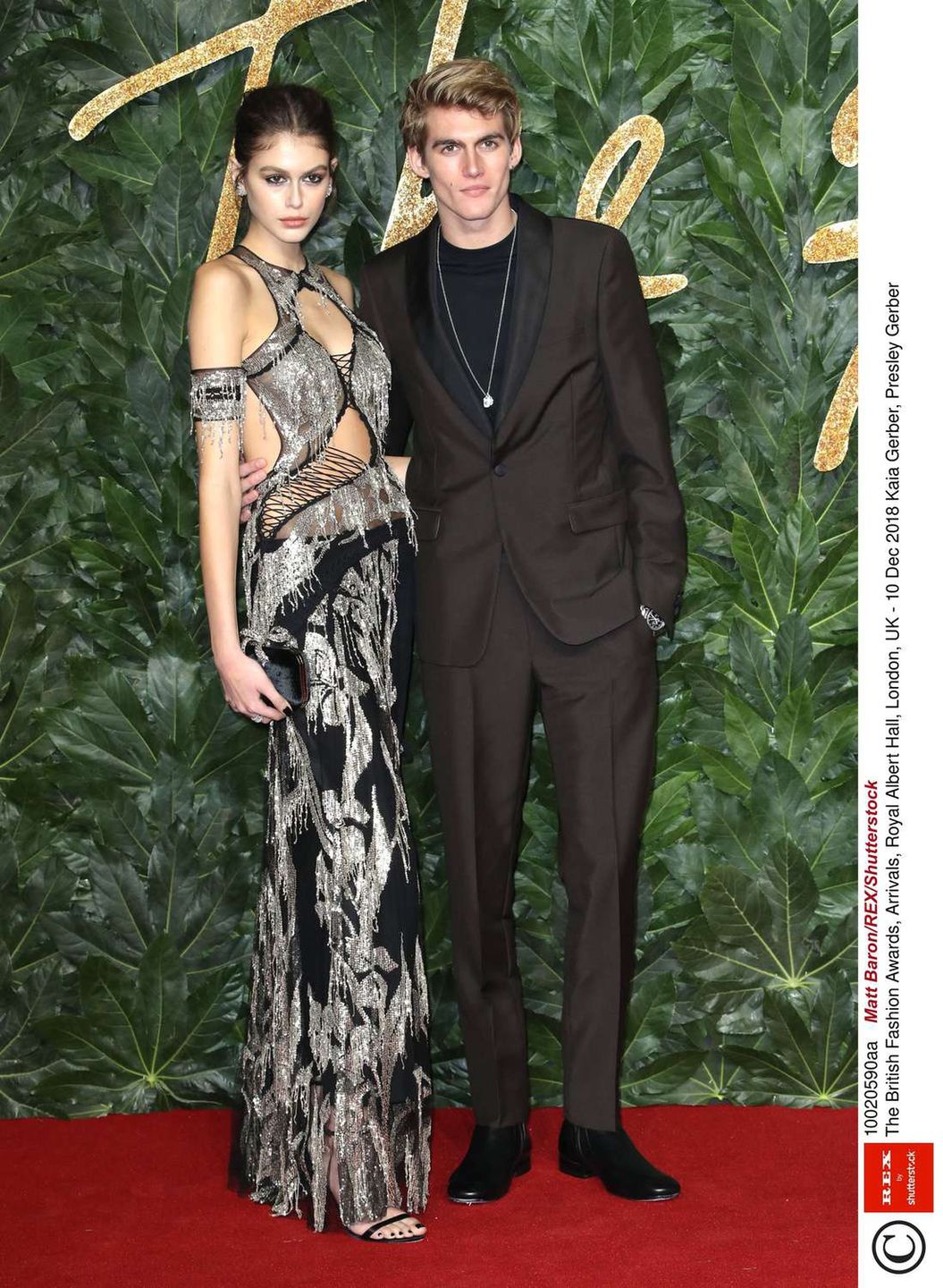 Kaia Gerber i Presley Gerber - British Fashion Awards 2018
